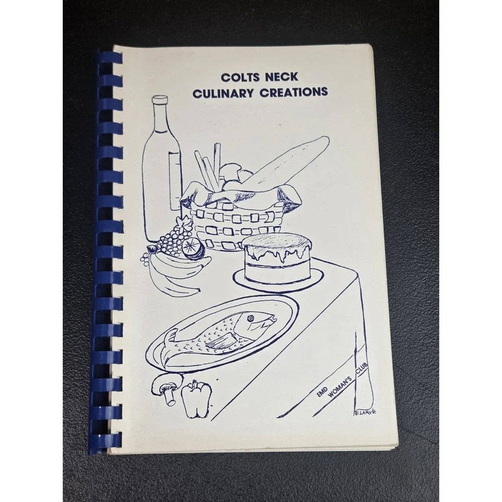 EMD Women's Club Cookbook Cook Book Colts Neck New Jersey 1986 Recipe Book
